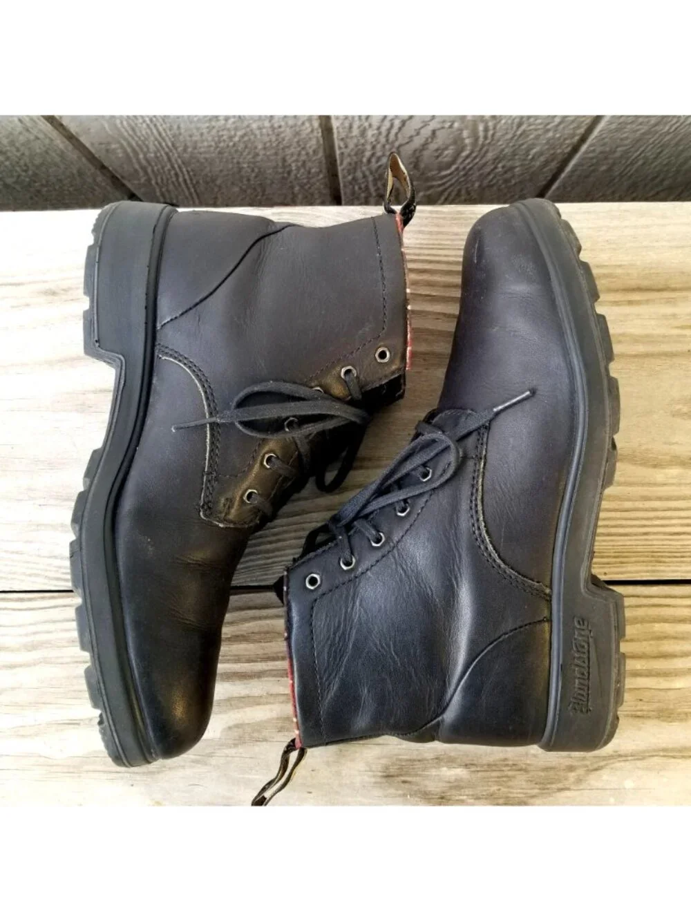 Blundstone Originals Womens Rustic Black Lace Up US Women 9 US Men 7 1931 FLAW